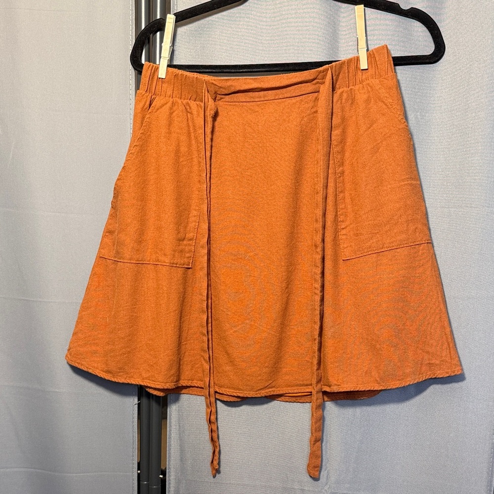 Kaileigh Lined Brown Women's Skirt with Deep Pockets Like New